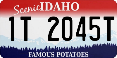 ID license plate 1T2045T