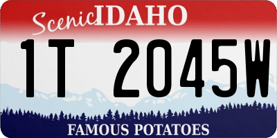 ID license plate 1T2045W