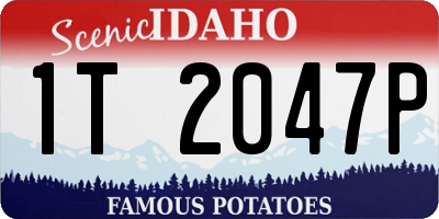 ID license plate 1T2047P
