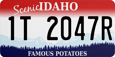 ID license plate 1T2047R