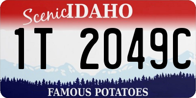 ID license plate 1T2049C