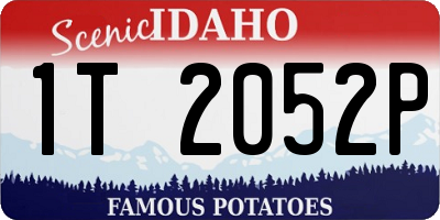 ID license plate 1T2052P