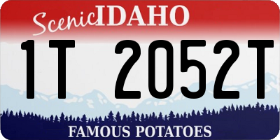ID license plate 1T2052T