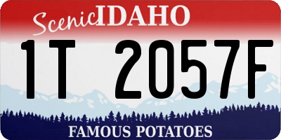 ID license plate 1T2057F