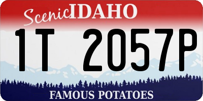 ID license plate 1T2057P