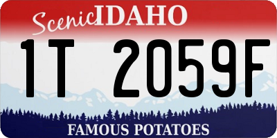ID license plate 1T2059F