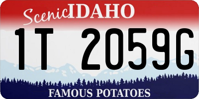 ID license plate 1T2059G