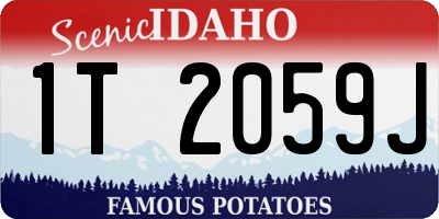 ID license plate 1T2059J