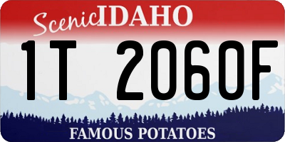 ID license plate 1T2060F
