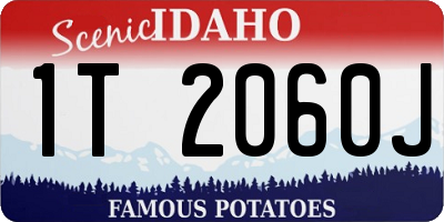 ID license plate 1T2060J