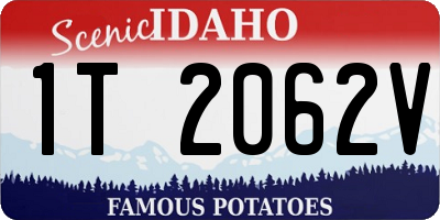 ID license plate 1T2062V