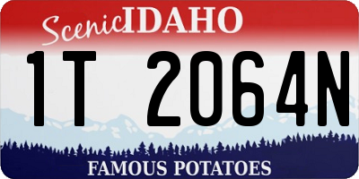 ID license plate 1T2064N