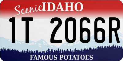 ID license plate 1T2066R