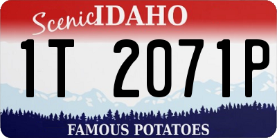 ID license plate 1T2071P
