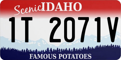ID license plate 1T2071V