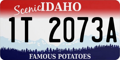 ID license plate 1T2073A
