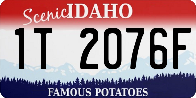 ID license plate 1T2076F
