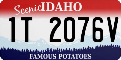 ID license plate 1T2076V