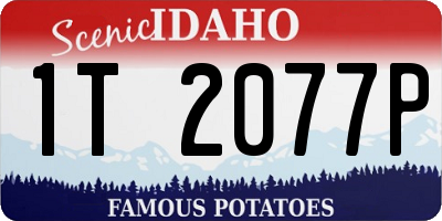 ID license plate 1T2077P