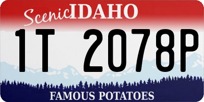 ID license plate 1T2078P