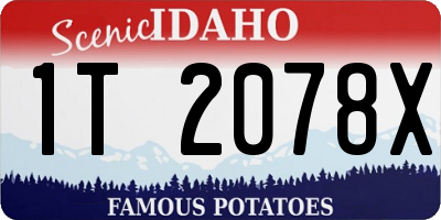 ID license plate 1T2078X