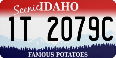 ID license plate 1T2079C
