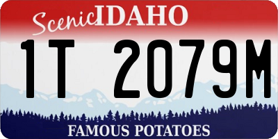 ID license plate 1T2079M