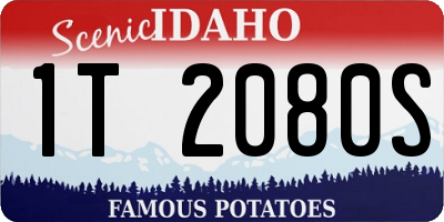 ID license plate 1T2080S