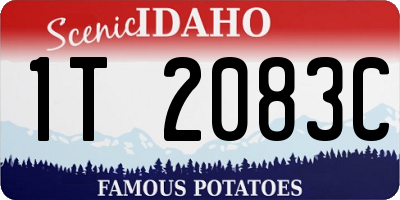 ID license plate 1T2083C