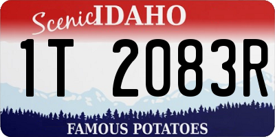 ID license plate 1T2083R