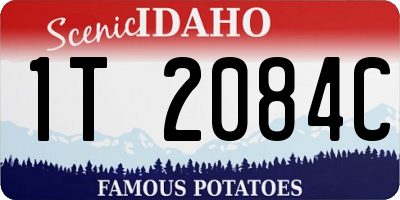 ID license plate 1T2084C