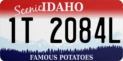 ID license plate 1T2084L