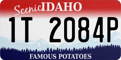 ID license plate 1T2084P