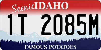 ID license plate 1T2085M