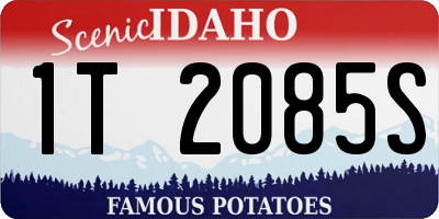 ID license plate 1T2085S