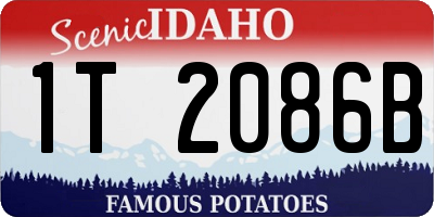 ID license plate 1T2086B