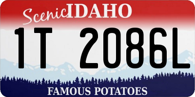 ID license plate 1T2086L