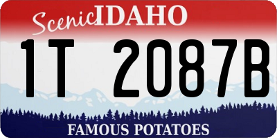 ID license plate 1T2087B