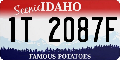 ID license plate 1T2087F