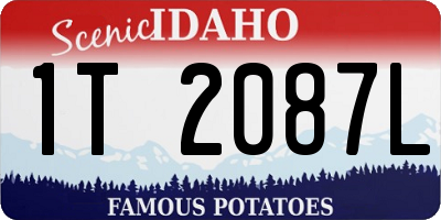 ID license plate 1T2087L