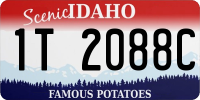 ID license plate 1T2088C
