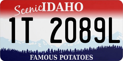 ID license plate 1T2089L