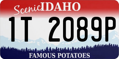 ID license plate 1T2089P