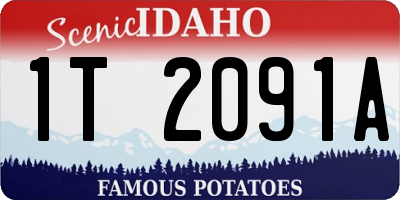 ID license plate 1T2091A