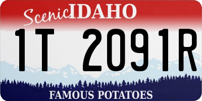 ID license plate 1T2091R