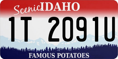 ID license plate 1T2091U