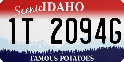 ID license plate 1T2094G