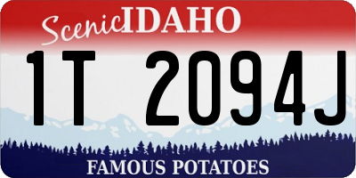 ID license plate 1T2094J