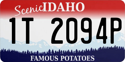 ID license plate 1T2094P