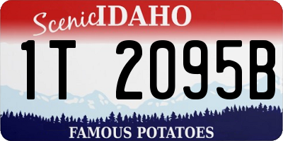ID license plate 1T2095B